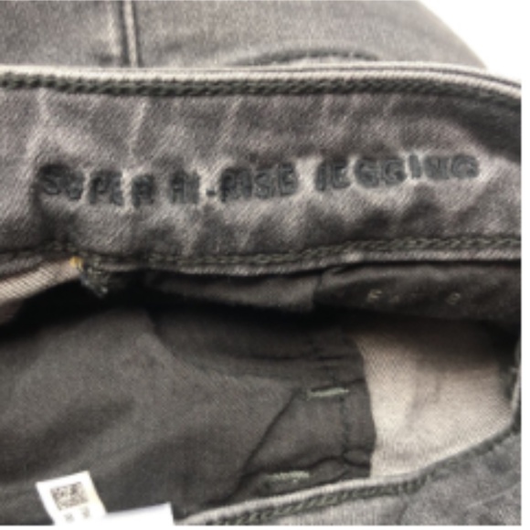 DISTRESS AMERICAN EAGLE GRAY SUPER HI-RISE JEGGING JEANS 4/27x28 ⭐ - Picture 4 of 11